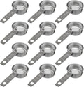 1/4 Cup Stainless Steel Measuring Cup | Sturdy Metal 60 ml | 60 cc | 2 oz | Single Cup for Wet and Dry Ingredients | Great for use as 1/4 Cup Dog Food Scoop - 12 PK
