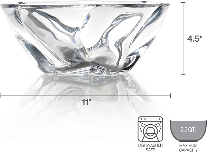 Mikasa Cassia Crystal Glass Bowl, 11 Inch
