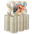 Sure-Max 24 Rolls Extra-Wide Shipping & Packing Tape (3" x 110 yard/330' Each) - Moving & Adhesive Carton Sealing - 2.0mil Clear