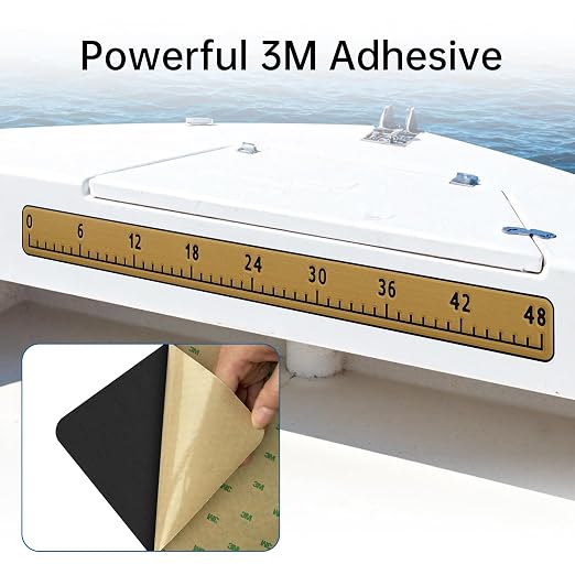 HZshark EVA Foam Fish Measuring Board, Fish Ruler with 3M Self-Adhesive Backing, 48" Fishing Tape Measure for Boats Sailboats Yachts Kayaks