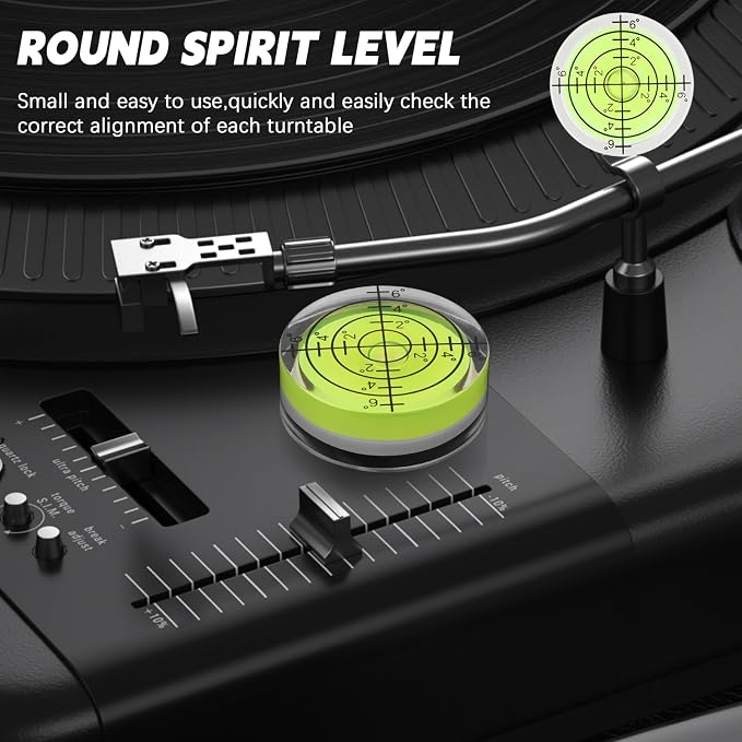 11-in-1 Vinyl Record Cleaning Kit,Turntable Cartridge Alignment Kit with Digital Scale,Azimuth Ruler,Alignment Protractor,Spirit Level,Velvet Brush,Nano Fiber Brush,Stylus Brushes,Cleaning Cloth