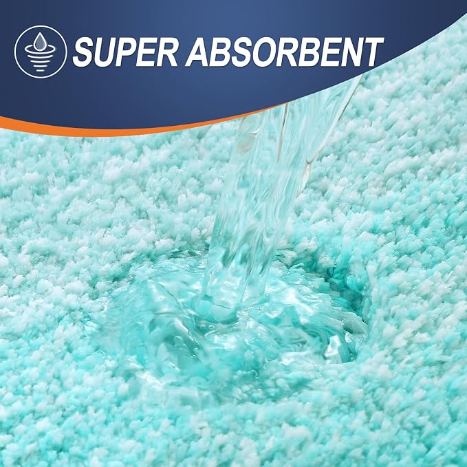 OLANLY Large Bathroom Rugs Mat 54x24, Extra Soft Absorbent Microfiber Bath Rugs, Rubber Backing, Quick Dry, Machine Washable Bath Mats for Bathroom Floor, Tub and Shower, Home Decor Accessories, Teal