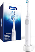 Oral-B Rechargeable Electric Toothbrush, iO2, 3 Cleaning Modes, Automatic Pressure Sensor to Protect Gums, Pure White