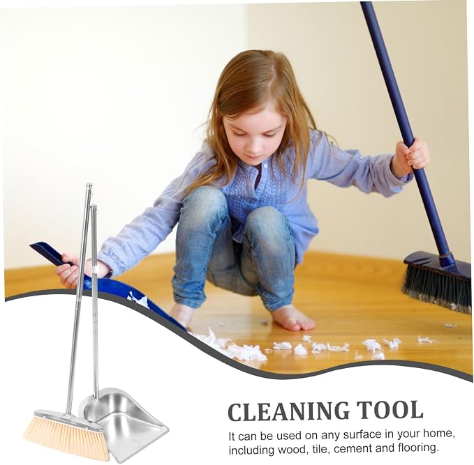 BESTYASH 1Set Broom and Dustpan for Home Cleaning Room Cleaning Shovel with Long Handle for Easy Indoor Outdoor Use for and Housewarming