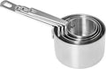 Fat Daddio's MC-04 Stainless Steel Measuring Cups Set, 4 cups, Kitchen Gadgets for Baking & Cooking