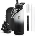 RAYMYLO Insulated Water Bottle 40 oz, Triple Wall Vacuum Stainless Steel (Cold for 36Hrs, Hot for 18Hrs), Leak Proof & Non-BPA, Modern Water Flask Jug with Paracord Handle & Straw Spout Lids