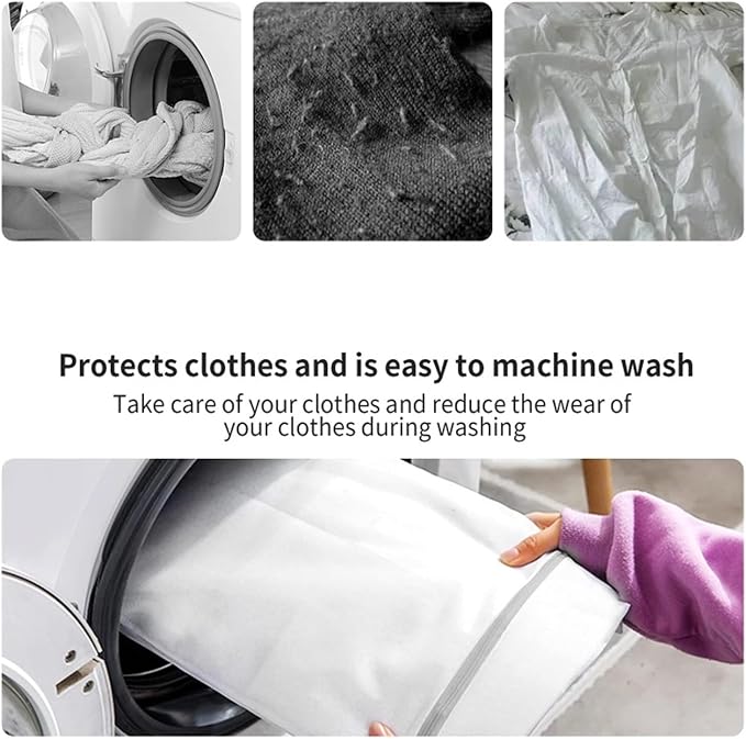 Net Laundry Bag Clothing Care Washing Machines Dirty Laundry Basket Travel Shoes Mesh Bags Woman Bra Clothes Organizer(40X50cm,5Pcs)