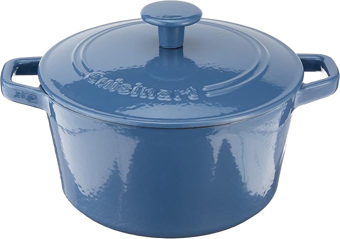 Cuisinart 3 Qt Casserole, Covered, Enameled Provencial Blue