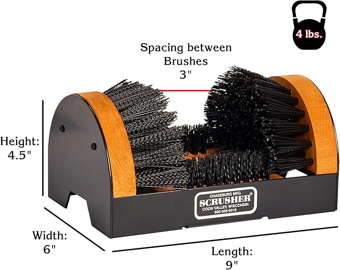 The Original Scrusher Boot & Shoe Cleaner, Durable Weather Resistant Outdoor Shoe Brush