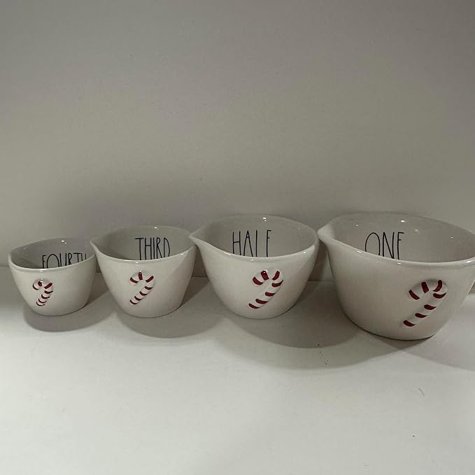 Rae -CANDY Measuring Cups Allside White with Candy Figures CHRISTMAS MEASURING CUPS- Dunn by Magenta