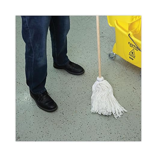 Boardwalk BWK116R Deck Mop, 48" Wooden Handle, 16oz Rayon Fiber Head (Pack of 6)