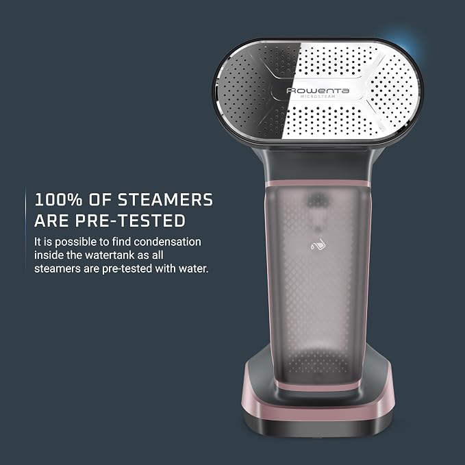 Rowenta Pure Force 3-in-1 Steamer Iron for Clothes XL Soleplate DR8865 | 40% larger soleplate, 300% more steam, 5 settings, Reversible pad system, 7.1 oz tank, 12 min autonomy, Auto-off