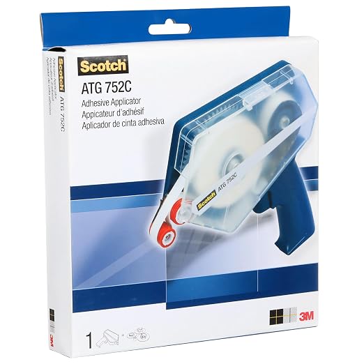 3M Scotch ATG 752C Adhesive Applicator, 1/2 in and 3/4 in Wide Rolls