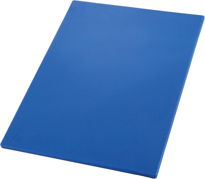 Winco CBBU-1520 Cutting Board, 15-Inch by 20-Inch by 1/2-Inch, Blue,Medium | Dishwasher safe, Stain resistant, Minimizes dulling, Great for Charcuterie, Cheese, Appetizers and Buffet Displays