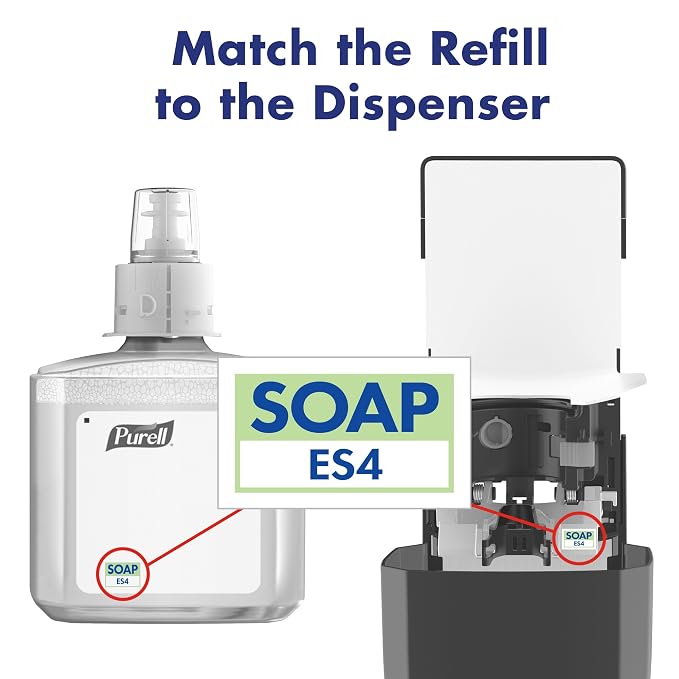 PURELL Brand HEALTHY SOAP Gentle & Free Foam, Fragrance Free, 1200 mL Hand Soap Refill for PURELL ES4 Manual Soap Dispenser (Pack of 2) - 5072-02 - Manufactured by GOJO, Inc.