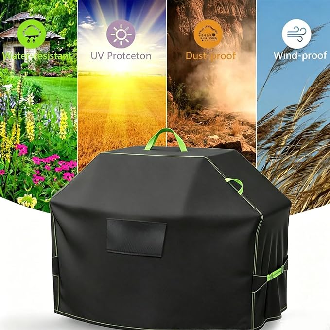 Grill Cover for Cuisinart 3-Burner 2018-2020 2021 2022 2023 2024 2025 2026 Outdoor Heavy Duty Waterproof Weather-Resistant BBQ Cover All Weather Protection Cover,Green-55 L x 23" D x 42" H