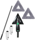 Unger Commercial Microfiber Cleaning Kit - Stingray 5 ft Refillable Microfiber Cleaning Kit for Indoor Glass and Surfaces - SRKB5