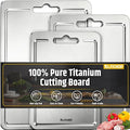 3-Piece Titanium Cutting Board Set with Juice Groove for Kitchen | 3 Sizes: 12"×18", 10"×14", 9"×12", Double-Sided, Non-Slip, Dishwasher Safe, Easy to Clean, Ideal for Meat, Vegetables & Fruit
