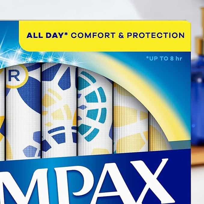Tampax Pearl Tampons Multipack, Light/Regular/Super Absorbency, with Leakguard Braid, Unscented, 94 Count (Pack of 2)