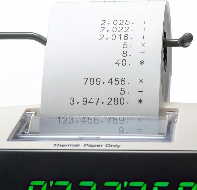 Victor 1226 Thermal Printing Calculator, 12-Digit Display, 8.0 LPS Printing Speed, Off-White