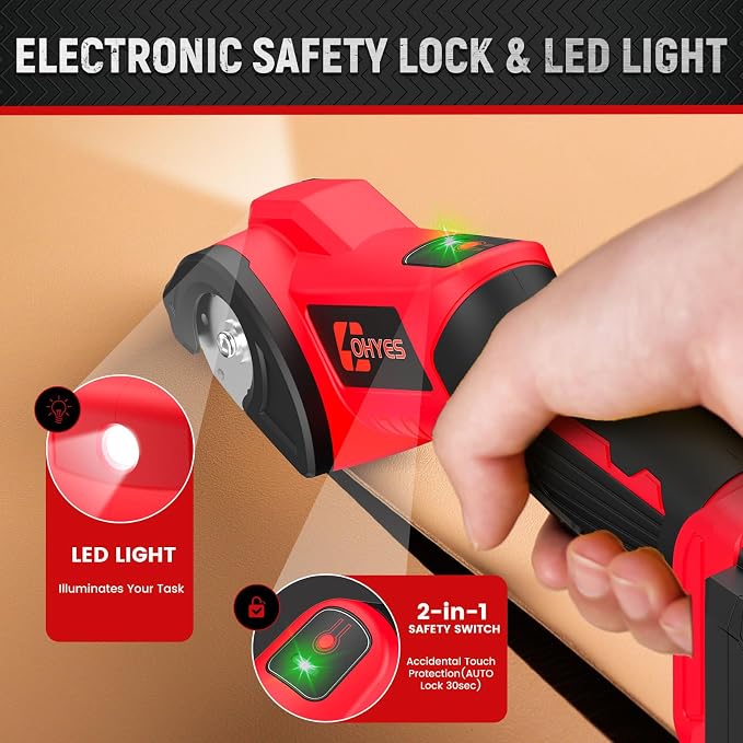 Cordless Electric Scissors Fit for Milwaukee 18v Battery 440RPM Rotary Cardboard Cutter For Fabric Carpet Plastic(Battery not included, Added replacement blade)