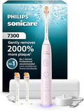 Philips Sonicare 7300 Series Electric Toothbrush - Next-Generation Sonicare Technology, Pressure Sensor, 12 Brushing Settings, SmarTimer, 21-Day Runtime, Travel Case, Light Pink, HX7422/04