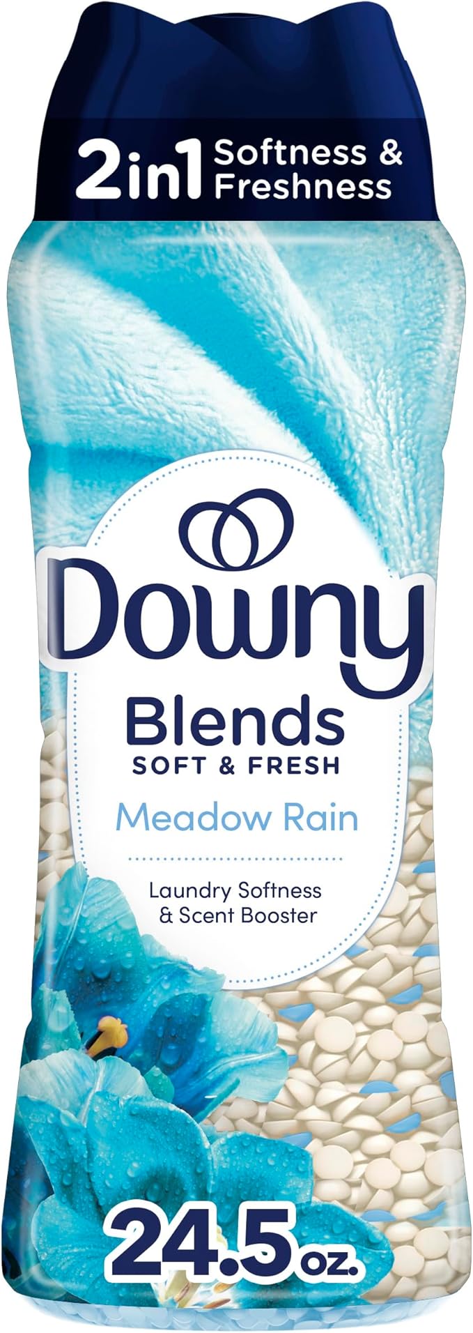 Downy Blends In Wash Laundry Scent Booster Beads, Meadow Rain Scent, 24.5 OZ, Fabric Softener Beads And Freshness