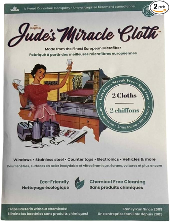Jude's Miracle Cloth 2pk White/Blue | JMC2PK