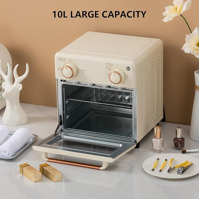 Nail Tool Cleaning Machine 10L Dryer & UV Sanitizer Multi-Functional Nail Cleaner Box Manicure Cabinet Salon Equipment for Spa Beauty
