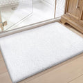 Color&Geometry White Large Bathroom Rugs, Absorbent, Non Slip, Soft, Washable, Quick Dry, 24"x36" Bath Mats for Bathroom, Microfiber Bath Rug Shower Mat