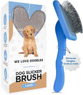 Slicker Brush for Dogs, Dog Grooming Supplies - Best Doodle & Poodle Brush for Haired Dogs - Goldendoodle Pin Detangler for Dematting (Large)