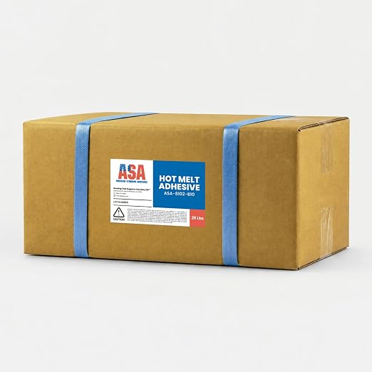 ASA Industrial Hot Glue Sticks 5/8" x 10" Clear High Temp – Stronger Hold, Low Stringing – Full Size Glue Gun Refills for Wood, Fabric, Plastic & Packaging – 25 lb (283 Count)