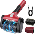 Electric Grill Brush for Outdoor Grill,2600mAh Rechargeable Electric Grill Cleaner with 2-Speed(Max 1000RPM)，2 Replacement Heads and LED Light for Outdoor/Camping BBQ Grates Cleaning Tool (Red)