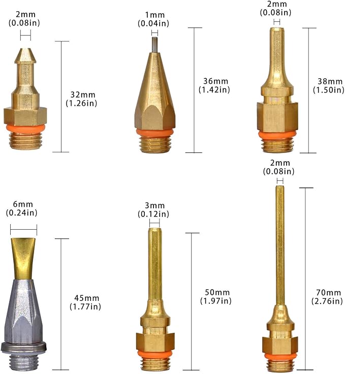 BOSWELL 150W Full Size Hot Glue Gun with 6 Copper Nozzles, Luxury Set | 150 Watts Temperature Adjustable Professional Craft Repair Melting Thermo DIY Tool Includes 5Pcs Highly Viscous Glue Sticks