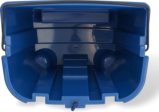 SPARTA OmniFit Mop Bucket System, Durable Mop Bucket, Side Press Wringer, and Soiled Water Insert, Floor Cleaning Essentials for Commercial and Home Use, 35 Qt Capacity, 1 Count, Yellow