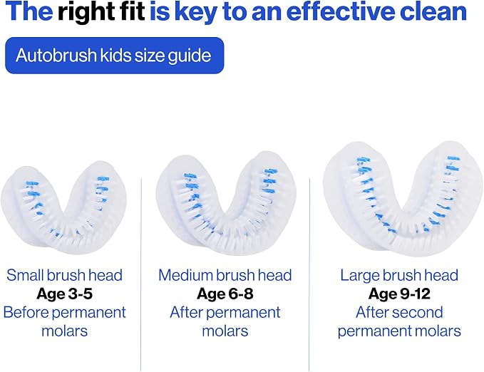 autobrush Kids U-Shaped Electric Toothbrush, ADA Accepted, Ages 3-5