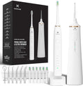 Upgraded Pro Dental Care Kit: 5-Mode Water Flosser & 50,000 VPM Sonic Electric Toothbrush | Premium Oral Clean Set with Enhanced Cleaning Modes, Larger Tank & Refined Design for Advanced Gum Health