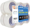 JARLINK 12 Rolls Clear Packing Tape, Heavy Duty Packaging Tape | 2.7mil Thick and 1.88" Wide. 60 Yards per Roll, 720 Total Yards. Moving Supplies for Shipping Packaging Sealing