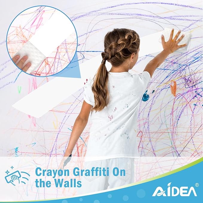 AIDEA Magic Sponges Cleaning Eraser and Microfiber Cleaning Cloths，Highly Absorbent Cleaning Towel