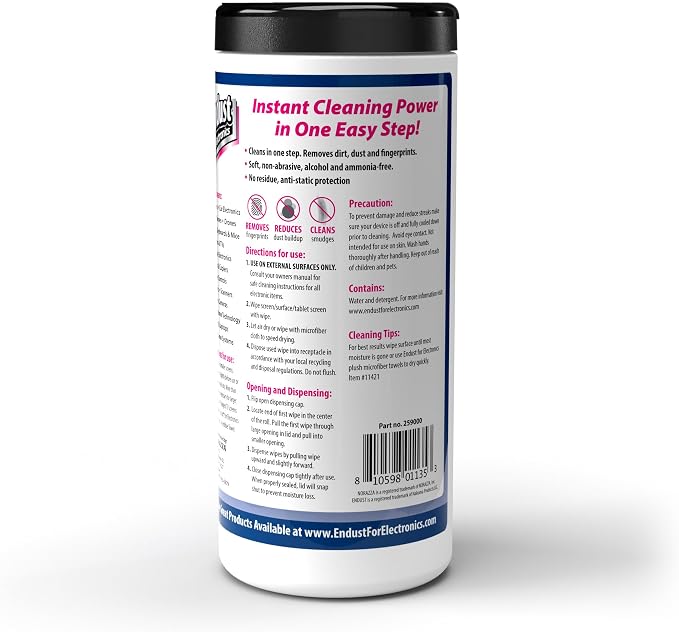 ENDUST 259000 Anti-Static Pop-Up Wipes (70-ct)