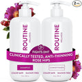 Routine Wellness Anti-Thinning Shampoo and Conditioner Set for Thinning Hair - Biotin DHT Blocker Women & Men - Color Safe Shampoo for Hair Loss & Healthier Hair - Rose Hips Set