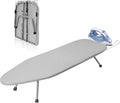 Small Ironing Board with Iron Rest, Tabletop Iron Board with Heat Resistant Cover, Foldable Mini Ironing Board, Easy Storage for Travel & Dorm, 31"x12", Gray