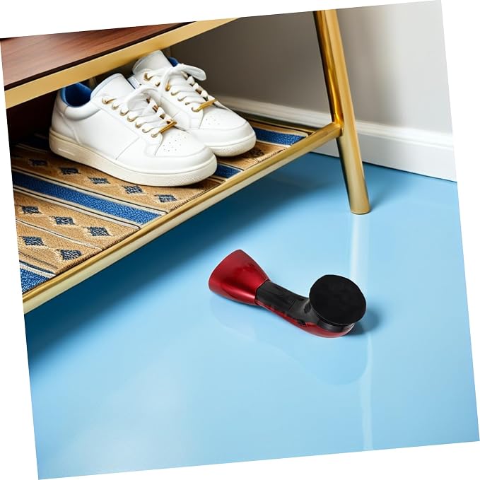 Electric Shoe Polisher Brush Machine 710 Red Plug-in Battery Powered | Fiber Sponge Plastic Replacement Heads, Automatic Polishing and Deep Cleansing, for Footwear and Canvas Shoes at Home