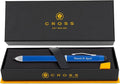 Cross Tech3+ Engraved Multifunction Pen, Metallic Blue, Black and Red Ballpoint plus Pencil, Stylus and Eraser, Silver Engraving Under Clip, Gift for Educators, Journalists, Graduation