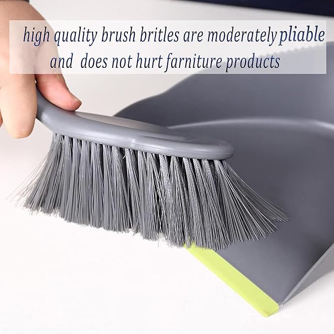 WDDBHSKN Dust pan Broom Dustpan Brush - Dust Pans with Brush, Dustpan and Brush Set, Handheld Broom and Dustpan Set are Used to Clean Kitchens, Floors, Tables, and Animal Cages.