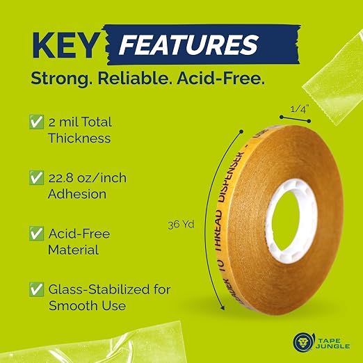 ATG Tape [12 Rolls] 1/4" - Refill Rolls for Pink Glider & #714 Dispenser