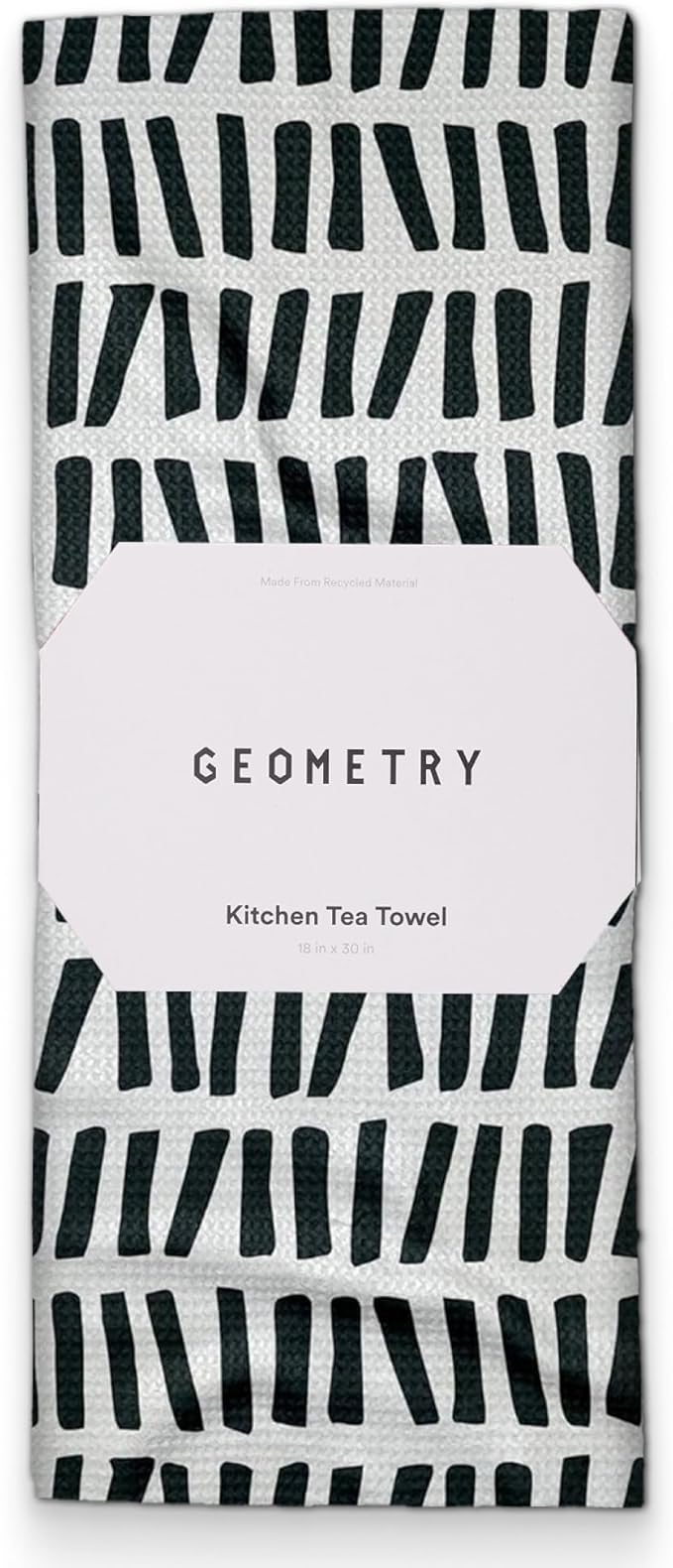 GEOMETRY Kitchen Tea Towels - Quick Dry Microfiber Dish Towels for Kitchen All Lined Up, 18" x 30" 1 Pack