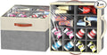 2 Pack Shoe Organizer for Closet, Stackable Shoe Storage Box, Beige & Grey | Fits up to 32 Pairs, Space Saving, Foldable, Shoes Organizer Bin with Clear Cover, 4 Reinforced Handles