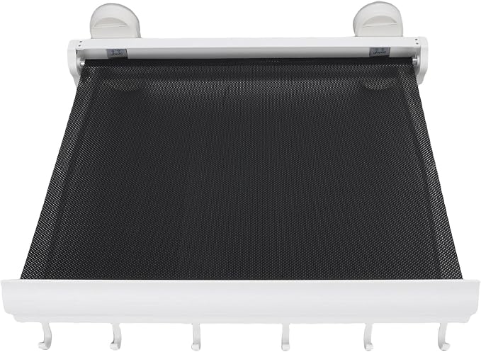 Wall Mounted Clothes Drying Rack, Retractable Hidden Laundry Drying Mesh Net, Suction Cup Clothes Organizer with Strong Suction Cups, Ideal for Socks, Underwear & Small, (White)