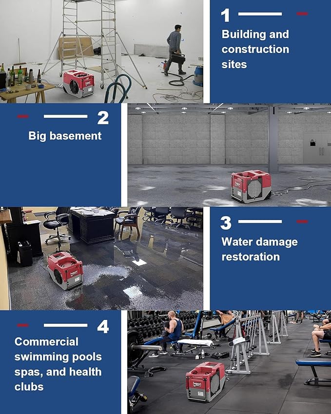 ALORAIR LGR Commercial Dehumidifier up to 264 PPD (Saturation) with Pump, 6 Years Limited Warranty, Industrial Dehumidifiers, cETL Listed, for Garage, Flood Restoration, Basements